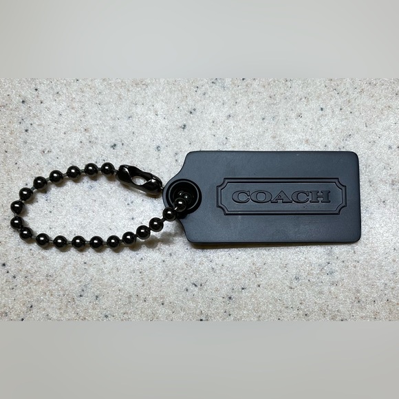 Coach Accessories - Coach Black Metal Key Hang Tag Charm